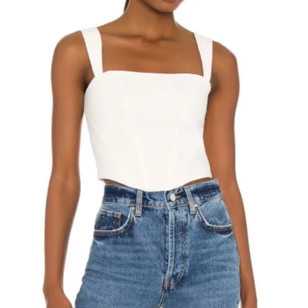 White Amanda Uprichards corset top